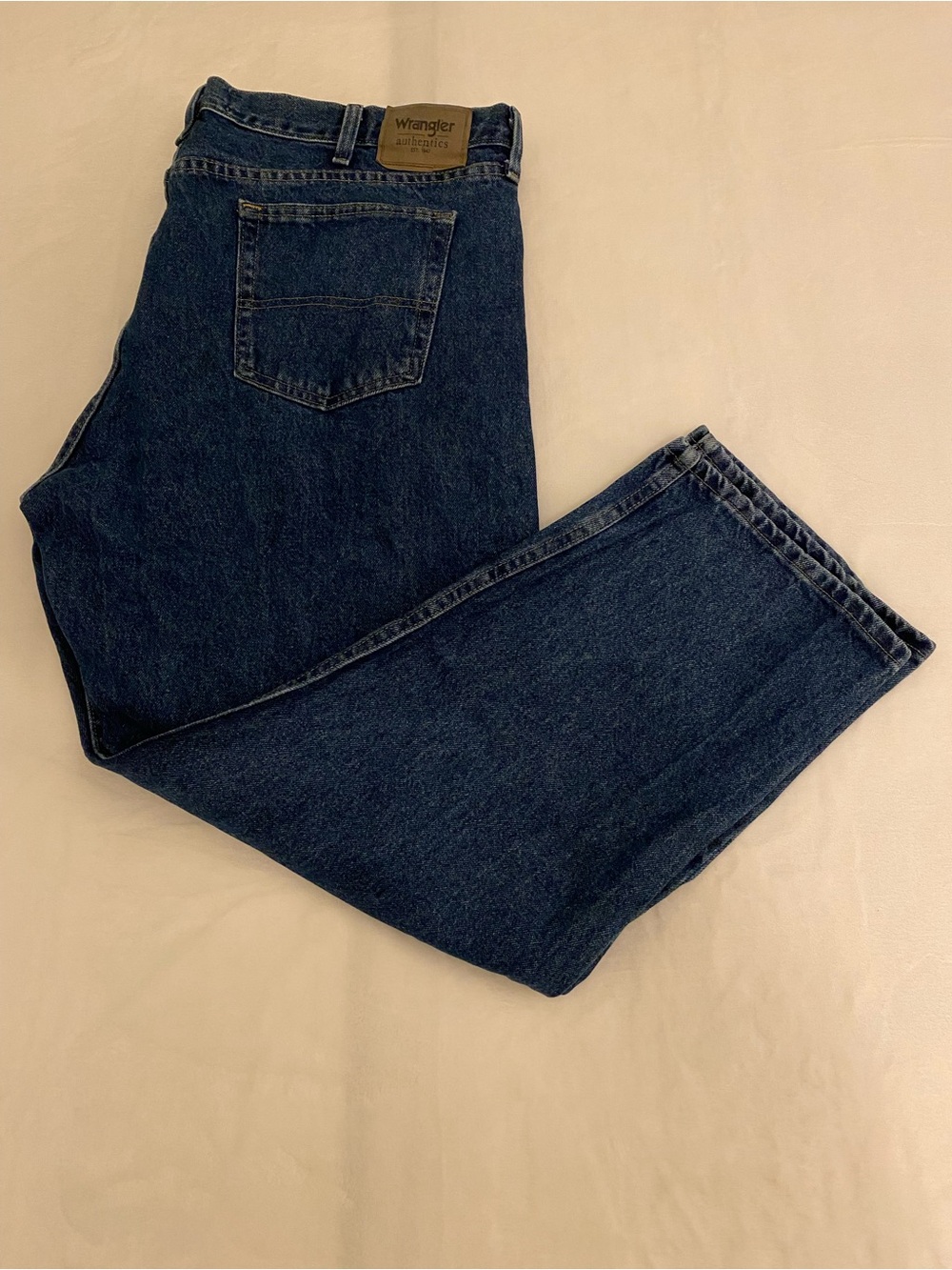 Wrangler Authentics Dark Blue Men’s Straight-Leg Jeans Size 44/29